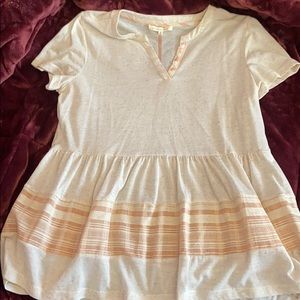 Cream peplum blouse